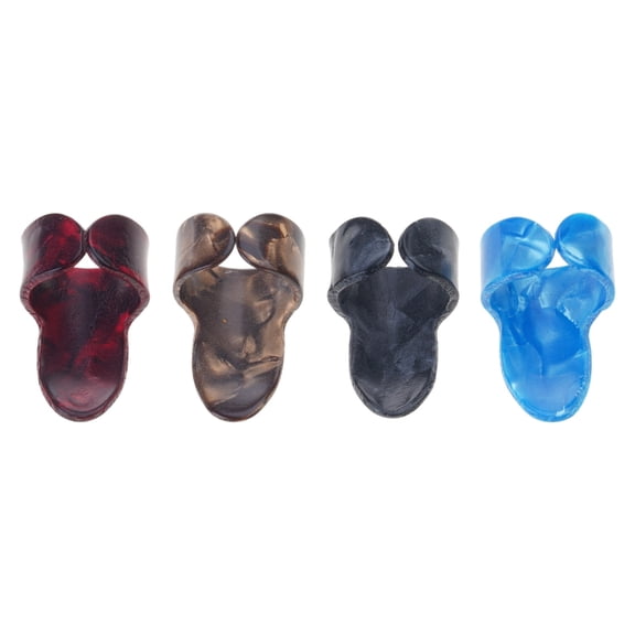 NANMELX 4pcs/set New Plastic 1 Thumb + 3 Finger Nail Guitar Picks Plectrums Set