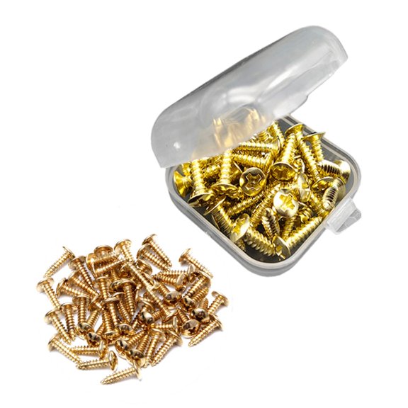 NANMELX 50Pcs Electric Guitar Bass Pickguard Screws Replacement Metal Pick Guards Screws