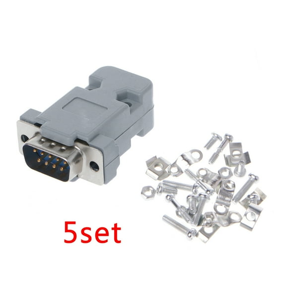 NANMELX 5Sets 9Pin Male/Female D-Sub Plug Solder Connector RS232 Serial DB9 for w/ for G