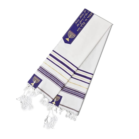 NANMELX 71inch Jewish Prayers Shawl Tallit Traditional Tzitzit Fringes Prayers Shawl For Men Women Religious Ceremonial Event Use