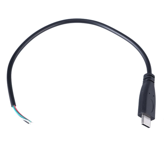 NANMELX 90 Degree/Straight Head USB C to 4Pin Bare Wire Open End Power Cord Cable Wire
