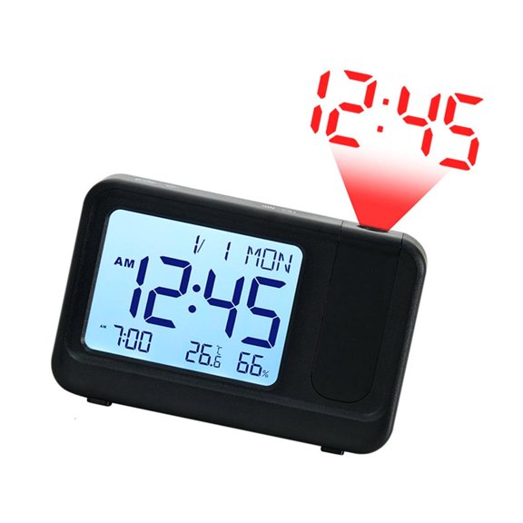 NANMELX Alarm Clock Time Date Temperature Visible In Dark Child Safe Household Essential
