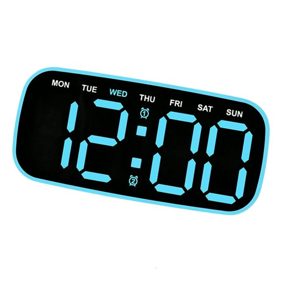 NANMELX Alarm Clocks for Bedroom Living Room Digital Clock Digital Alarm Clock with Time Day of Week Date Temperature Desk Clock