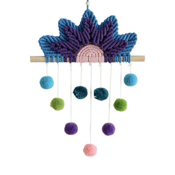 NANMELX Boho Wall Hanging Decor Macrame Tassel Hanging Ornament Hand Woven Rainbow Tapestry Home Decor for Housewarming Gift