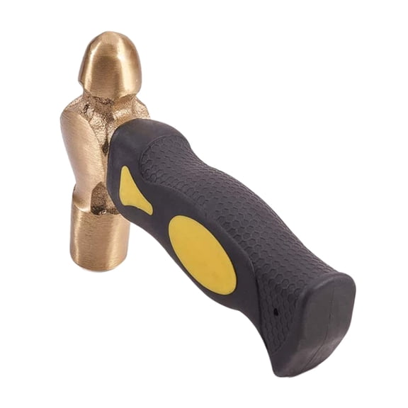 NANMELX Brass Stamping Hammer Flat Mallet Head Chasing Hammer for DIY Craft Art Supply