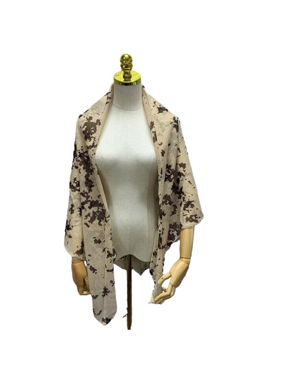 Camouflage Arab Keffiyeh Shemagh Square Scarf Lightweight Face Scarf Mesh Net Desert Scarves Shawl Headwrap for Camping