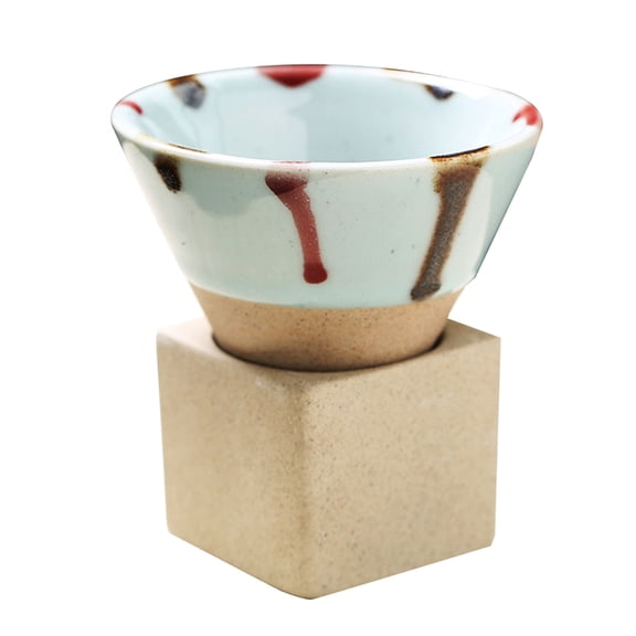 NANMELX Ceramic Coffee Mugs Triangular Cone Shape Latte Ceramic Tea-Cup for Kitchen Bar