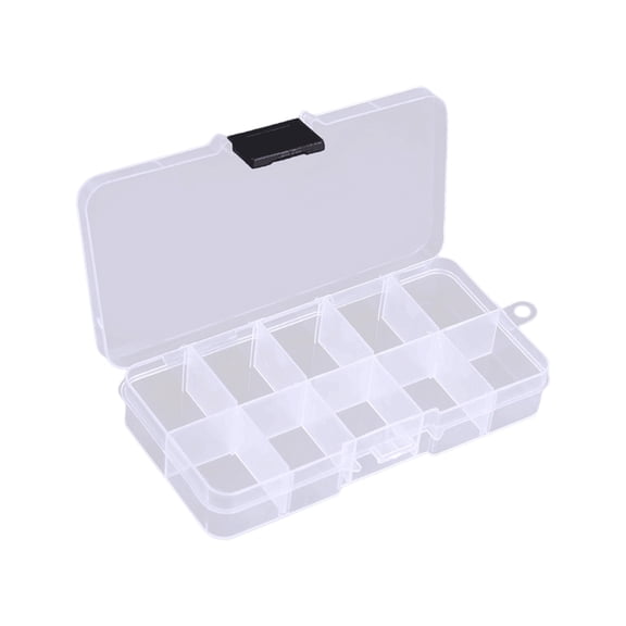 NANMELX Clear Plastic Organizers For DIY Projects And Small Hardware With 10 Dividers