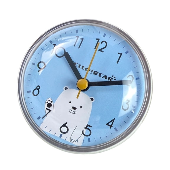 NANMELX Compacts Sution Cup Adhesive Small Wall Clock Accurate Movement Anti Fog Design Bathroom Clock For Home Dorm Workshop