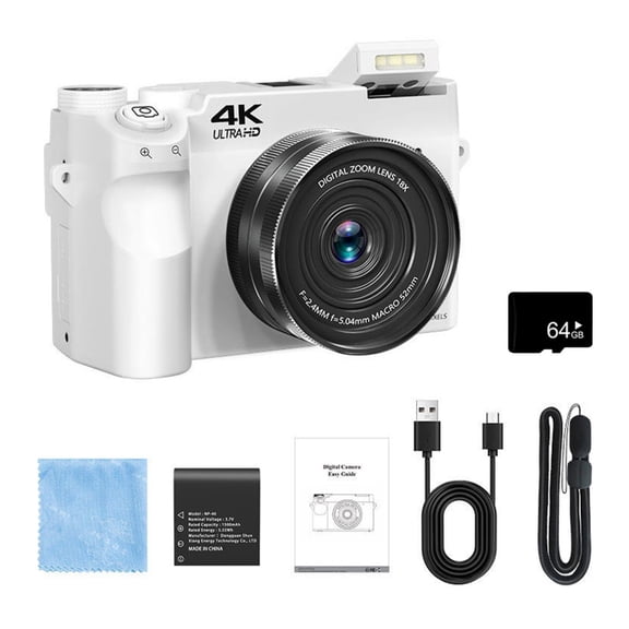 NANMELX Double 75MP Front Rear Camera 19 Filters 4K Video Recording Compact Design