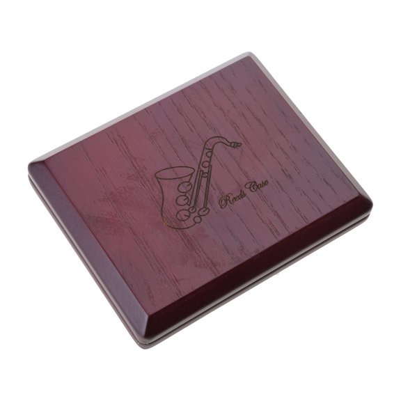 NANMELX Double Layer Bassoon Reed Organizer Case Portable Wood Storage Box Reed Holder Protective Case Perfect for 10 Reed