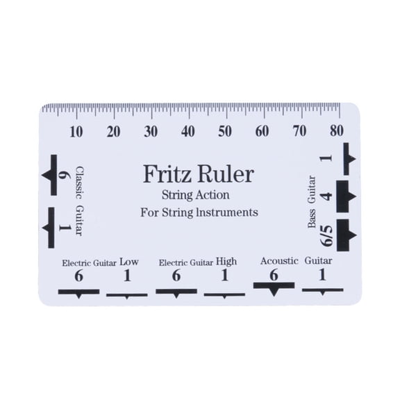 NANMELX Guitar String Action Gauge Ruler Guitar String Height Gauge Bass Setups Gauge Luthier Repair Tool Guitar Measuring Tool