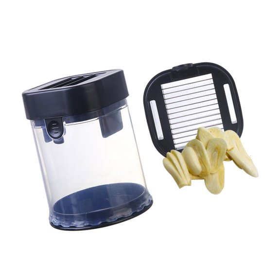 NANMELX Kitchen Garlic Press Cutter Slicer with Stainless Steel Fruit Chopper Cup
