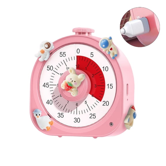 NANMELX Kitchen Timer 12H/60 Minutes Visual Timer Mechanical Time Management Tool Kids