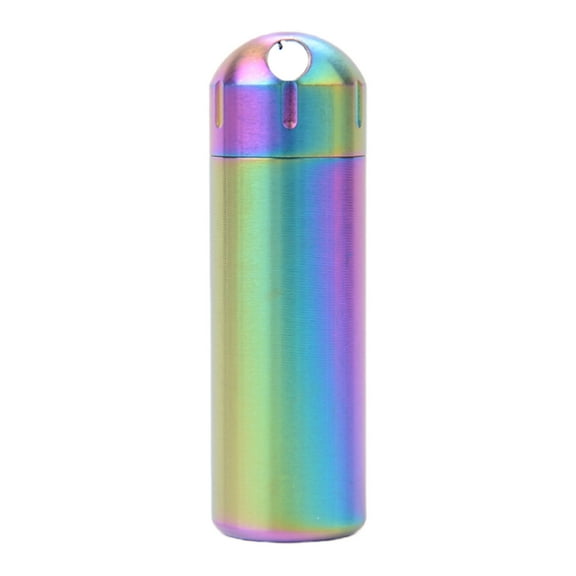 NANMELX Light Weight Stainless Steels Pills Organizers Pocket Pills Box Waterproofs Container Keychains for Medication Storage