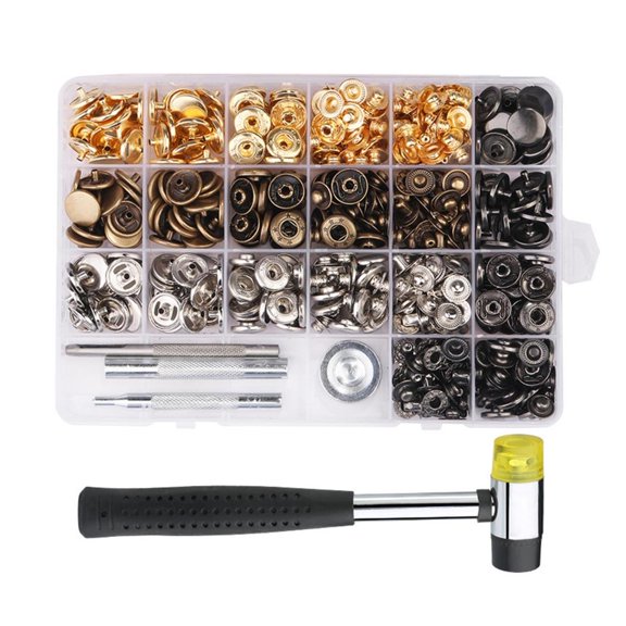NANMELX Metal Button Snaps for Pants DIY Canvas Bags Clothes Multifunctional Snap Fasteners Kits Snaps Button Kits