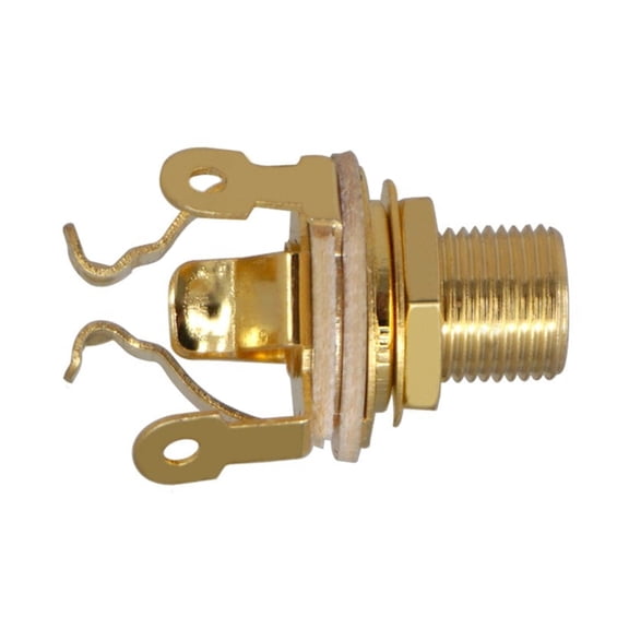 NANMELX Mono Input or Output Jacks Socket 6.35mm Musical Instrument Accessory Mono Input Jacks Metal Guitar Electric Replacement