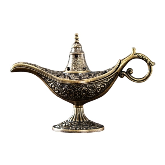 NANMELX Multifunctional Metal Aladdins Lamp Incenses Burners Arabian Fragrances Diffuser Home Decors for Meditations Safe Use