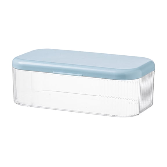 NANMELX Plastic Cosmetic Storage Organizer Box Container with Lid for Bedroom Bathroom
