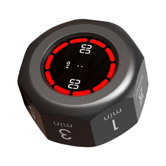 NANMELX Pomodoro Timer Gravities Sensors Flipping Visual LCD Display with 7 Presets Rechargeable for Home Office Classroom