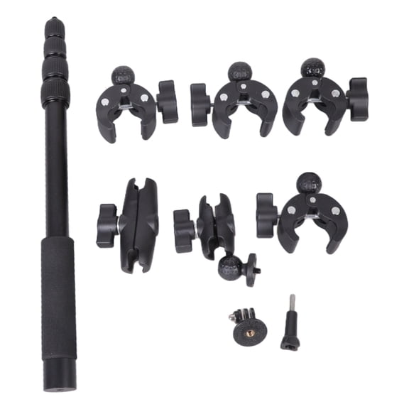 NANMELX Rotatable Ball Head Camera Mount Clamp With Anti Shake Clamps and Extendable Arm
