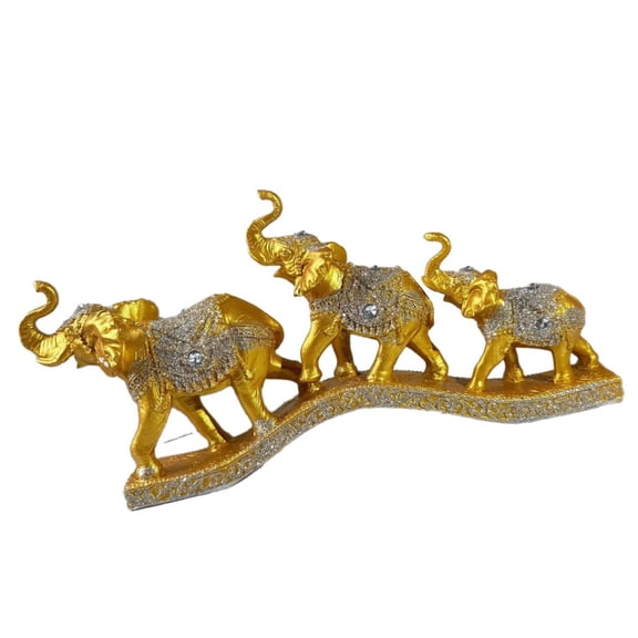 NANMELX Three Elephant Statue Sculptures Decorative Figurines Table Ornament