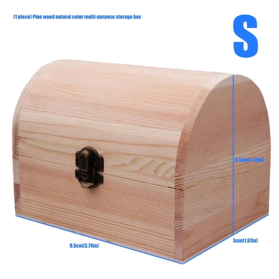 NANMELX Traditional Carved Wooden Jewelry Storage Case With Dust Proof Lid
