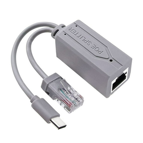 NANMELX USB C PoE Splitter Converts 48V To 5V2.4A with RJ45 Port Type C Port 10/100Mbps