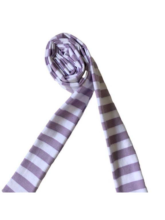 Women Spring Summer Stripe Pattern Scarf Thin Neckerchief Y2k Style Colorful Thin Knitted Neck Guard Lightweight