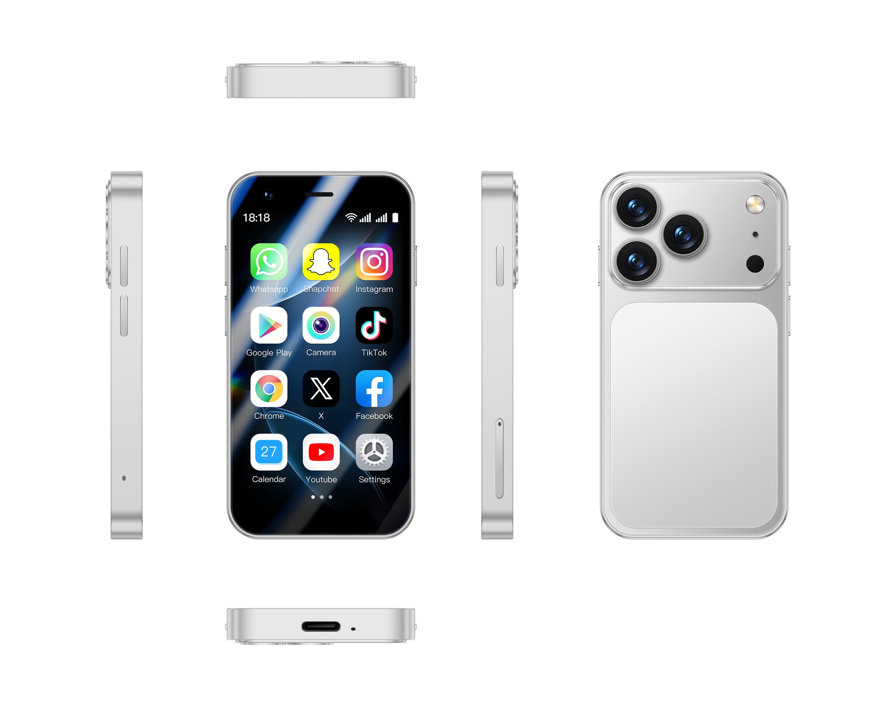Sims Main Screen NANNEE A17 Mini Unlocked Smartphone, 3.0