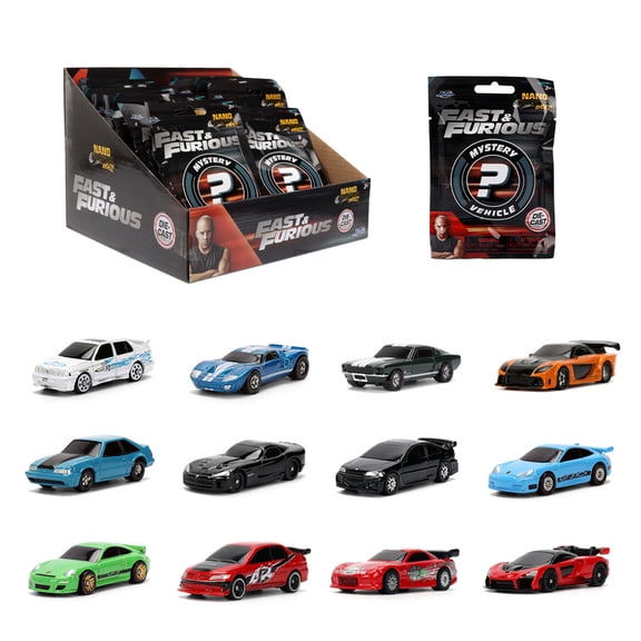 Fast & Furious Nano Hollywood Rides Diecast Blind Bags with Surprise Cars by Jada Toys 1.65" Collectible