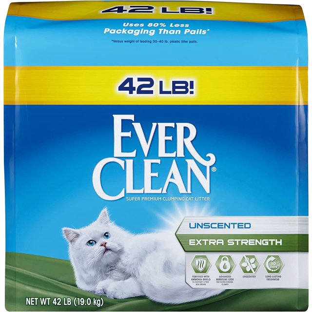 NANTIAN Extra Strength Clumping Cat Litter, Unscented, 42 Pounds