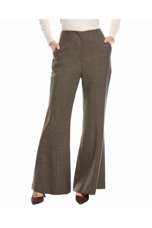 womens Carillo Slim Leg Wool Tailored Trouser, m, Brown