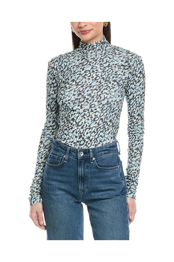 womens Josa Fitted Turtleneck Top, m, Blue