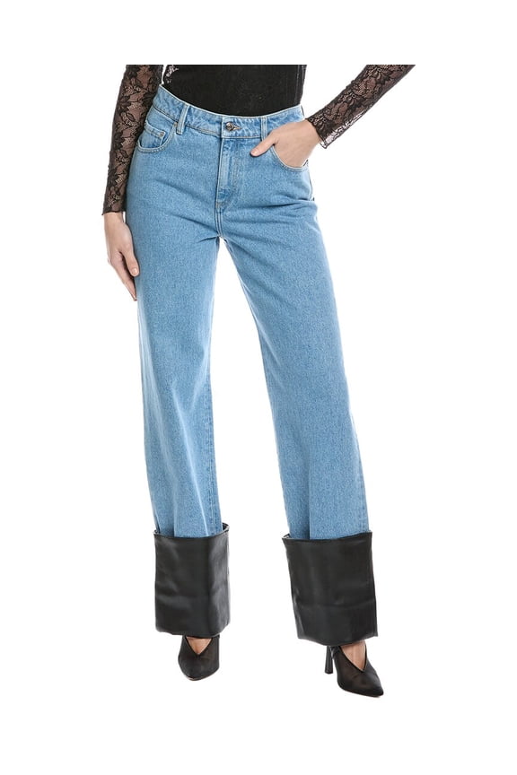 womens Raynee Mid Rise Straight Leg Jean, 27, Blue