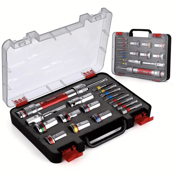 NANWEI 20PCS Impact Socket Adapter Set, 8-19mm Convertor for Electric Drills, DIY & Home Repair