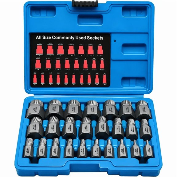 NANWEI 25Pcs Damaged Screw & Bolt Extractor Set, Hex Multi-Spline Broken Fastener Remover Tool Kit, Fathers Day Practical Gift, In-Stock Local Warehouse