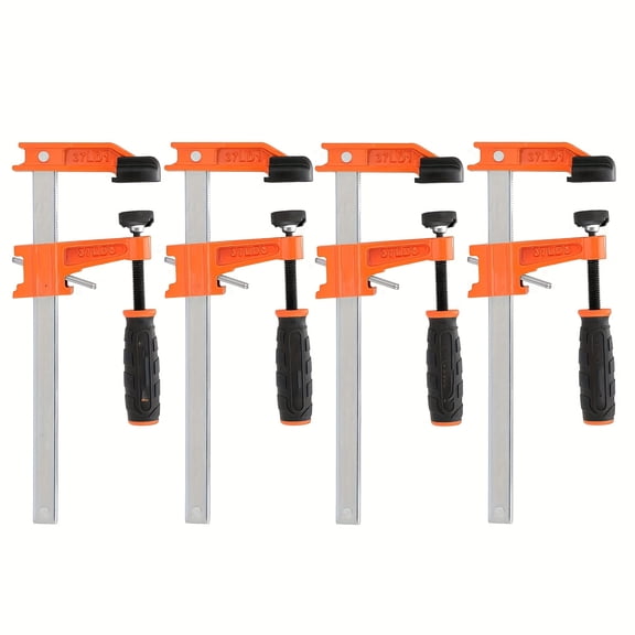 NANWEI 4PCS 6 Inch Quick Release F-Clamp, 300 Lbs Heavy Duty Steel Clamp for Woodworking & Auto Repair