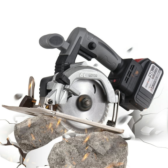 NANWEI Circular Saw Electric Saw 21V 7800RPM Cordless Brushless Tile Saw 45 Degree Adjustable Bevel Cutting with 110mm Blade