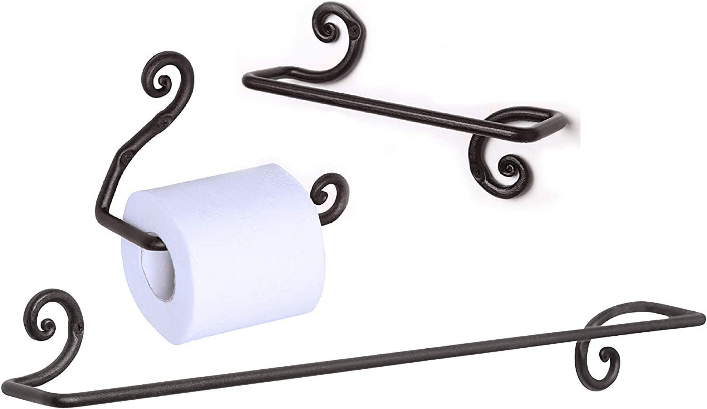 NANYUN Wrought Iron Bathroom Accessories Set, Decorative Hand Towel Bar