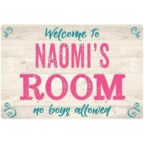 NAOMI'S Room Kids Bedroom Sign 8x12 Metal Sign 208120089069