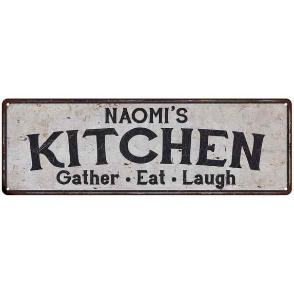 NAOMI's Kitchen Rustic Chic Decor Gift 8x24 Sign 108240051149