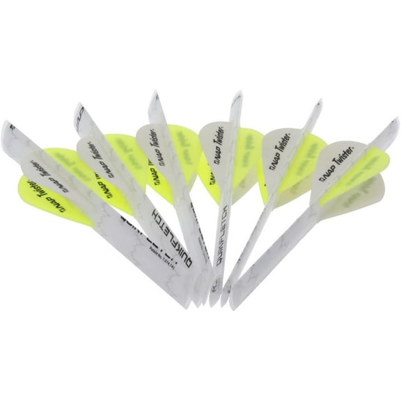 NAP NAP-60-1002 Quikfletch QuickSpin White/Yellow 2" Fletch Rapping