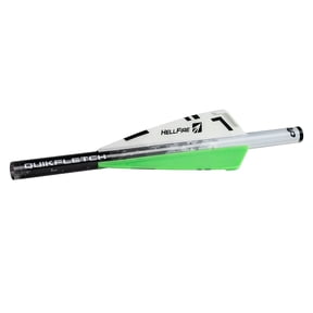 NAP Quikfletch 3in Hellfire Xbow, 6 Pack White/Green/Green