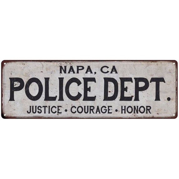 NAPA, CA POLICE DEPT. Home Decor Metal Sign Gift 6x18 106180012405