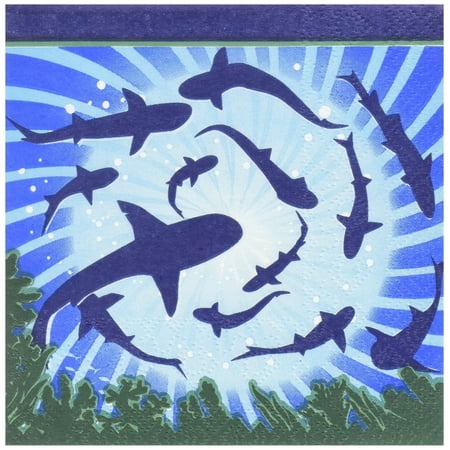 NAPKIN-10"X10"SHARK-16PC/PKG 12 PACK
