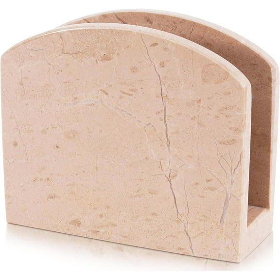 Radicaln Verona Marble Napkin Holder 5.5" - Handmade Serviette Holder for Kitchen & Dining Table, Cocktail Napkin Organizer for Coffee Table, Elegant Kitchen Decor Piece