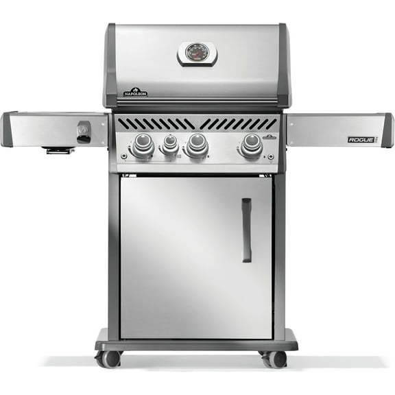 Napoleon Rogue PRO 425 3-Burner Natural Gas Grill in Stainless Steel with Infrared Side Burner