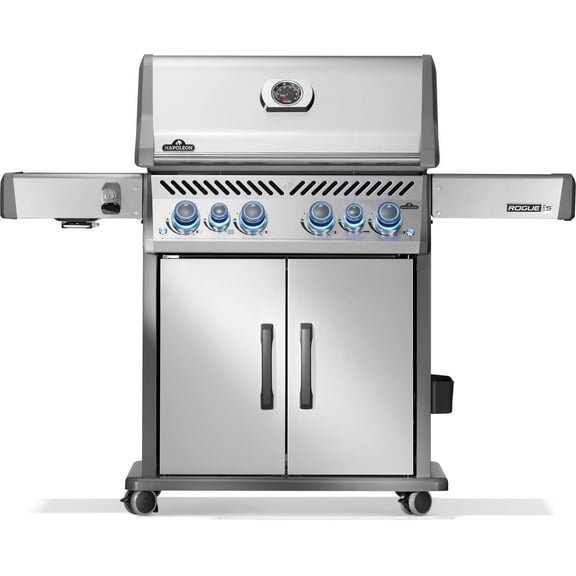 Napoleon Rogue Pro-S 525 4-Burner Propane Gas Grill in Stainless Steel with Infrared Side and Rear Burner