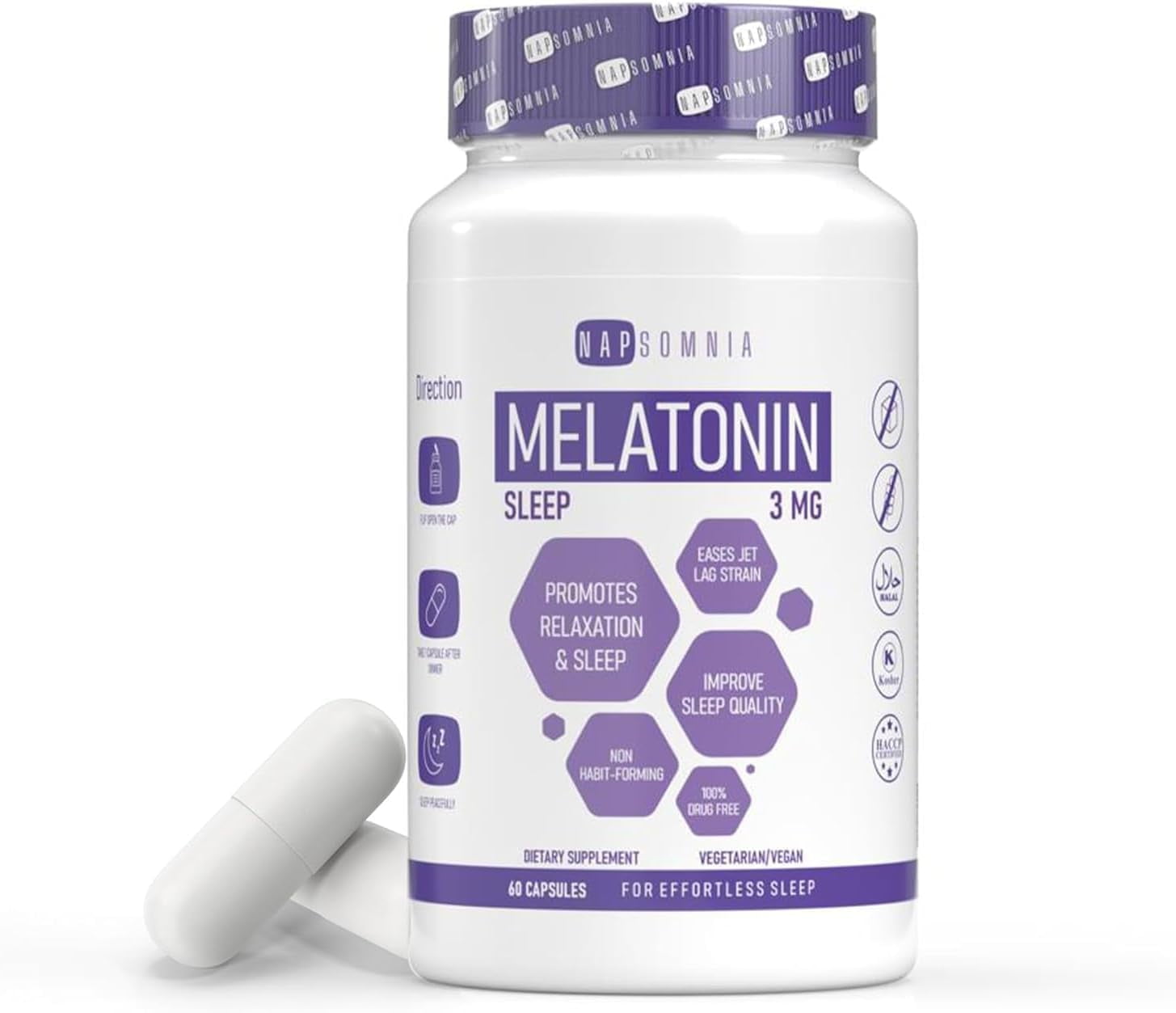 NAPSOMNIA Melatonin for Sleeping for Men & Women, Sleep Melatonin